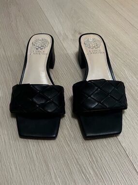 Vince Camuto Black Slide Mules
